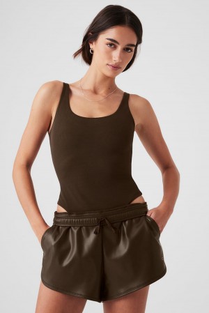 Body Alo Yoga Mesh Sheer Illusion Mujer Espresso | Colombia DRLM-49130