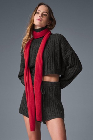 Bufanda Alo Yoga Cashmere Light Frosted Mujer Rojas | Colombia GHEU-93628
