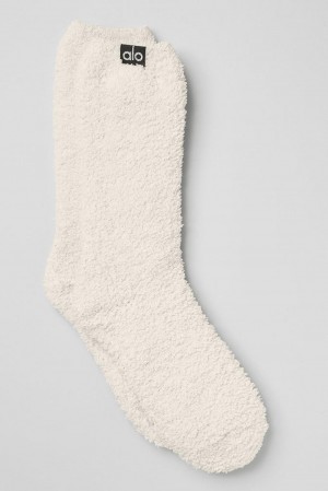Calcetines Alo Yoga Plush Lush Mujer Ivory | Colombia DNRC-70319