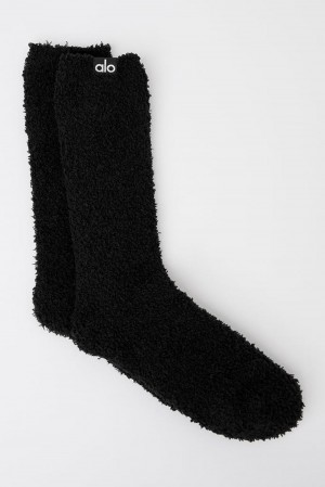 Calcetines Alo Yoga Plush Lush Mujer Negras | Colombia RLNO-80135