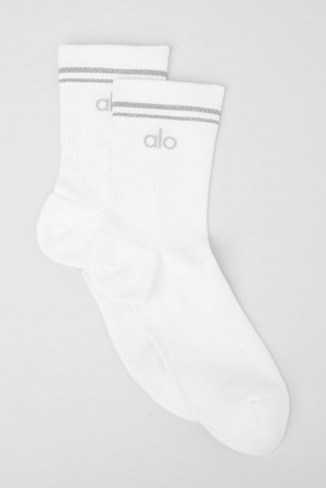 Calcetines Alo Yoga Unisex Half-Crew Performance Mujer Blancas | Colombia QTDA-56318