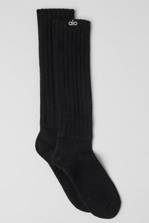 Calcetines Alo Yoga Unisex Scrunch Mujer Negras | Colombia CNZJ-58027