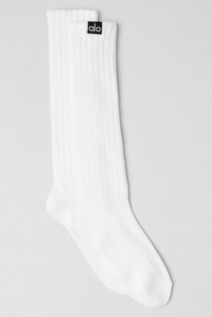 Calcetines Alo Yoga Unisex Scrunch Mujer Blancas | Colombia WOYU-01682