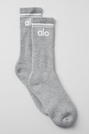 Calcetines Alo Yoga Unisex Throwback Hombre Gris Blancas | Colombia QTEO-37456