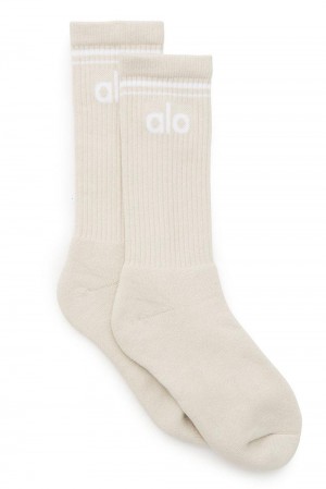 Calcetines Alo Yoga Unisex Throwback Mujer Blancas | Colombia WQMX-76294