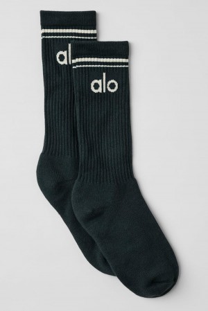 Calcetines Alo Yoga Unisex Throwback Mujer Verde | Colombia XELJ-27980