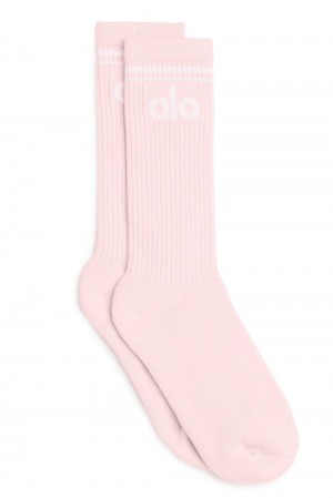 Calcetines Alo Yoga Unisex Throwback Mujer Rosas Blancas | Colombia YBRG-96235