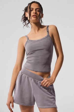Camiseta Sin Mangas Running Alo Yoga Washed Alosoft Sweet Talker Mujer Gris Azules | Colombia JNXK-60854