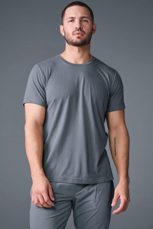 Camisetas Running Alo Yoga Triumph Hombre Gris | Colombia NYXE-92371