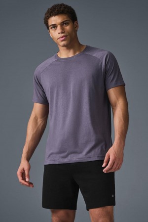 Camisetas Running Alo Yoga Triumph Raglan Hombre Italian Plum | Colombia WUEN-85961