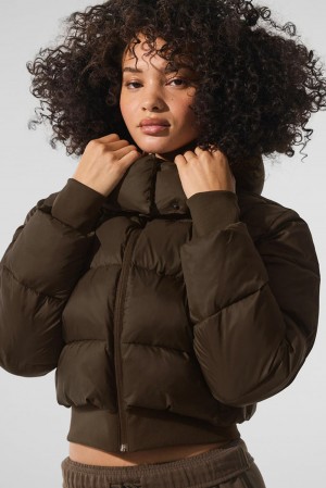 Chaquetas Alo Yoga Foxy Mujer Espresso | Colombia LBJX-54291