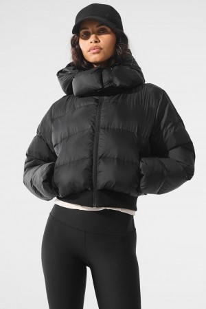 Chaquetas Alo Yoga Foxy Mujer Negras | Colombia LEBO-18970