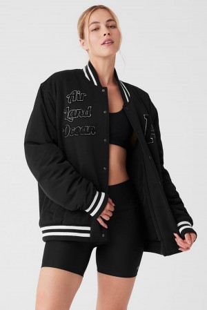 Chaquetas Alo Yoga G.O.A.T Mujer Negras | Colombia JKYB-02178