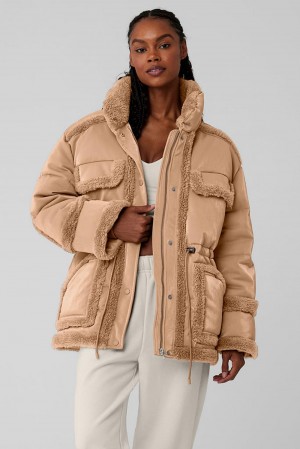 Chaquetas Alo Yoga Ice Breaker Mujer Toasted Almond | Colombia TMKD-75619