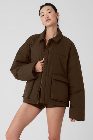 Chaquetas Alo Yoga Voyage Utility Cargo Mujer Espresso | Colombia CUME-64257