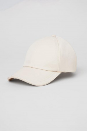 Gorras Alo Yoga Satin Off-Duty Hombre Creme | Colombia EYOI-15708