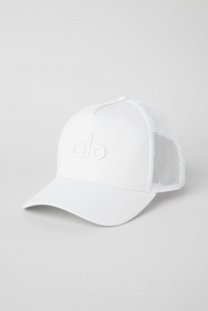 Gorras De Camionero Alo Yoga District Hombre Blancas Blancas | Colombia RFWH-15207