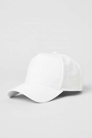 Gorras De Camionero Alo Yoga Performance District Hombre Blancas | Colombia ORBD-91576