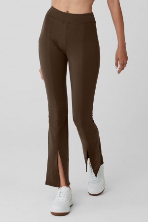 Leggins Alo Yoga Airbrush High-Waist 7/8 Flutter Mujer Espresso | Colombia OSNI-32640