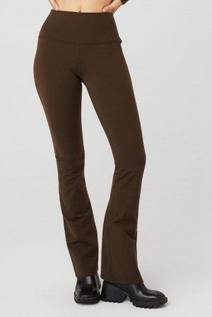 Leggins Alo Yoga Airbrush High-Waist Bootcut Mujer Espresso | Colombia GEQX-23604