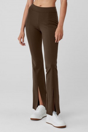 Leggins Alo Yoga Airbrush High-Waist Flutter Mujer Espresso | Colombia WJLE-80736