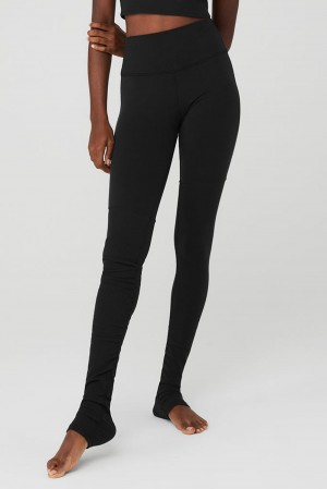 Leggins Alo Yoga Airbrush High-Waist Highlight Goddess Mujer Negras | Colombia HTGD-57603