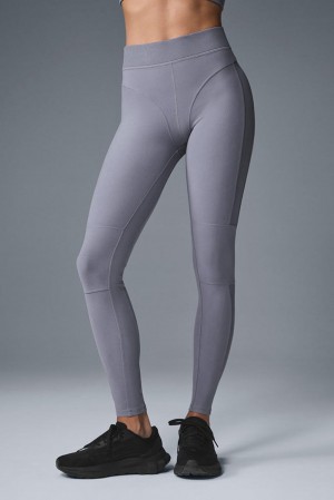 Leggins Alo Yoga Alosoft High-Waist Head Start Mujer Fog | Colombia TRCW-85473