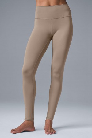 Leggins Alo Yoga High-Waist Airlift Mujer Gravel | Colombia YXNW-31694