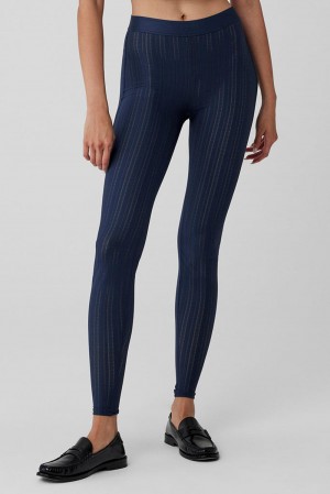 Leggins Alo Yoga High-Waist Euphoria Mujer Azul Marino | Colombia NOGB-43165