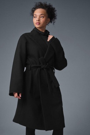 Overcoats Alo Yoga Wool Gameday Mujer Negras | Colombia DKEM-31487