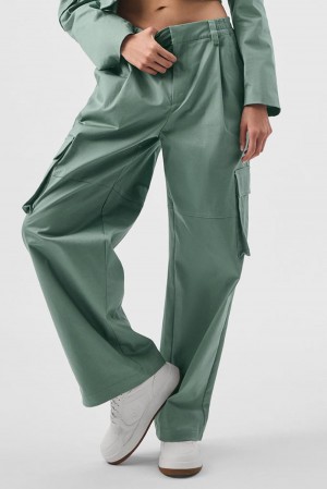 Pantalon Alo Yoga High-Waist Night Out Cargo Mujer Verde | Colombia COET-52601