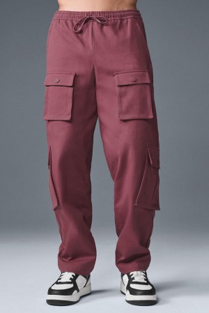 Pantalon Alo Yoga Northstar Cargo Hombre Burdeos | Colombia MQVJ-24859