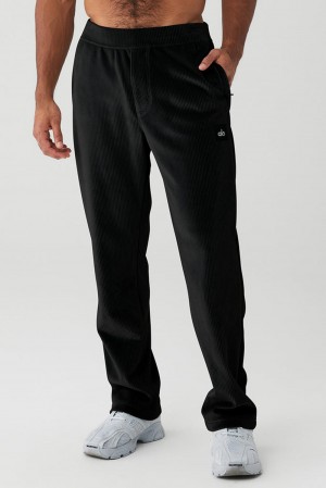 Pantalon Alo Yoga Velour Baller Hombre Negras | Colombia UYGA-75892