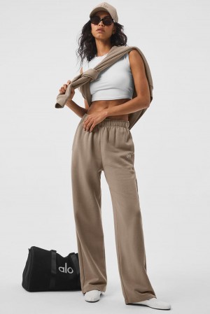 Pantalon Deportivo Alo Yoga Accolade Straight Leg Mujer Gravel | Colombia BOEW-97236