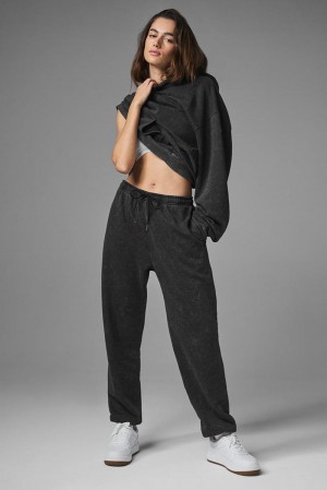 Pantalon Deportivo Alo Yoga Chill Vintage Wash Mujer Negras Azules | Colombia RCVM-60451