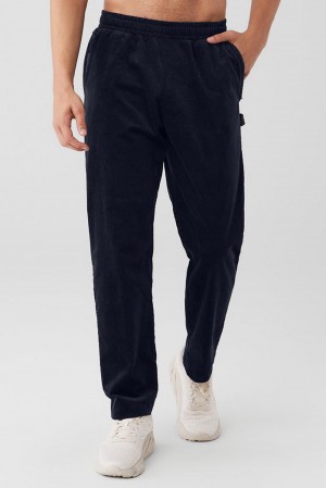Pantalon Deportivo Alo Yoga Corduroy District Hombre Azul Marino | Colombia BCJU-45360