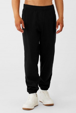 Pantalon Deportivo Alo Yoga Cuffed Renown Heavy Weight Hombre Negras | Colombia QYNH-90548