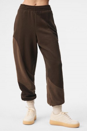Pantalon Deportivo Alo Yoga Make Waves Mujer Espresso Tonal | Colombia EJUQ-91305