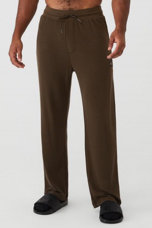 Pantalon Deportivo Alo Yoga Micro Waffle Fast Break Hombre Espresso | Colombia DLIB-59061