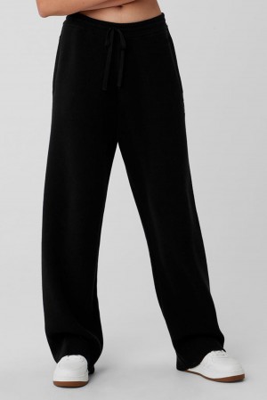 Pantalon Deportivo Alo Yoga Scholar Straight Leg Mujer Negras | Colombia FLGQ-01325