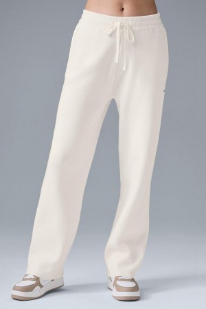 Pantalon Deportivo Alo Yoga Scholar Straight Leg Mujer Ivory | Colombia JFSC-90867