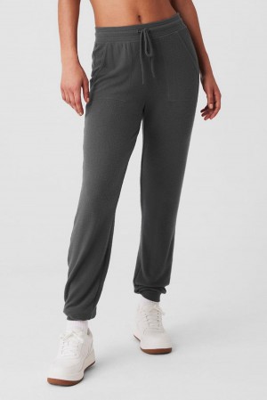 Pantalon Deportivo Alo Yoga Soho Mujer Anthracite | Colombia GTKP-06495