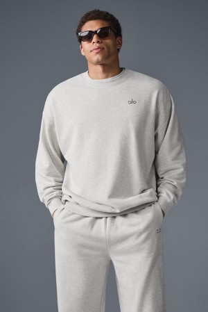 Pullover Alo Yoga Accolade Crew Neck Hombre Blancas | Colombia HWJL-93674