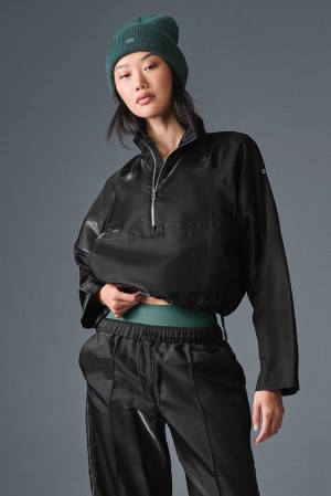 Pullover Alo Yoga Cropped Afterglow Mujer Negras | Colombia WLIJ-39178