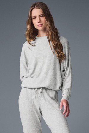 Pullover Alo Yoga Soho Mujer Gris | Colombia HXOG-98617