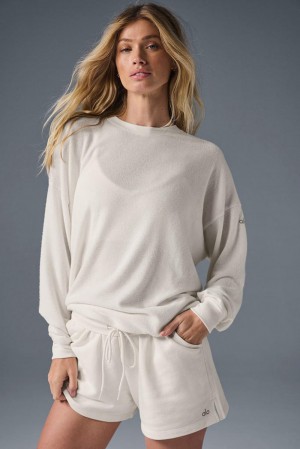 Pullover Alo Yoga Soho Mujer Ivory | Colombia ZPWM-17895