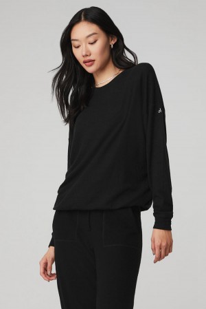 Pullover Alo Yoga Soho Mujer Negras | Colombia IGWZ-02867
