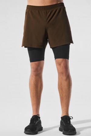 Short Alo Yoga 5" Revival 2-in-1 Hombre Negras | Colombia LWYC-90638