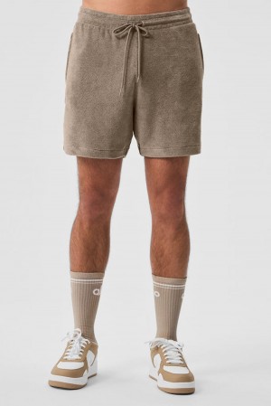 Short Alo Yoga 7" Coastal Terry Hombre Gravel | Colombia YDIR-75231