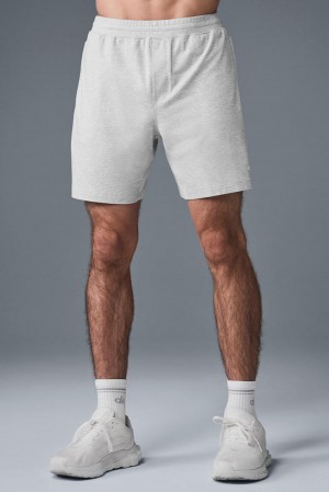 Short Alo Yoga 7" Conquer React Performance Hombre Gris | Colombia OTCZ-72806
